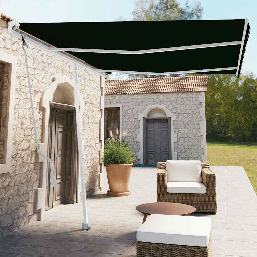 vidaXL Copertină autonomă retractabilă automat, antracit, 350x250 cm vidaXL Copertină autonomă retractabilă automat, antracit, 350x250 cm