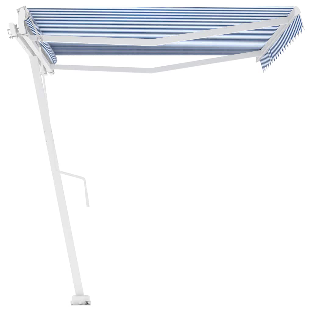 vidaXL Copertină autonomă retractabilă automat albastru&alb 400x300 cm vidaXL Copertină autonomă retractabilă automat albastru&alb 400x300 cm