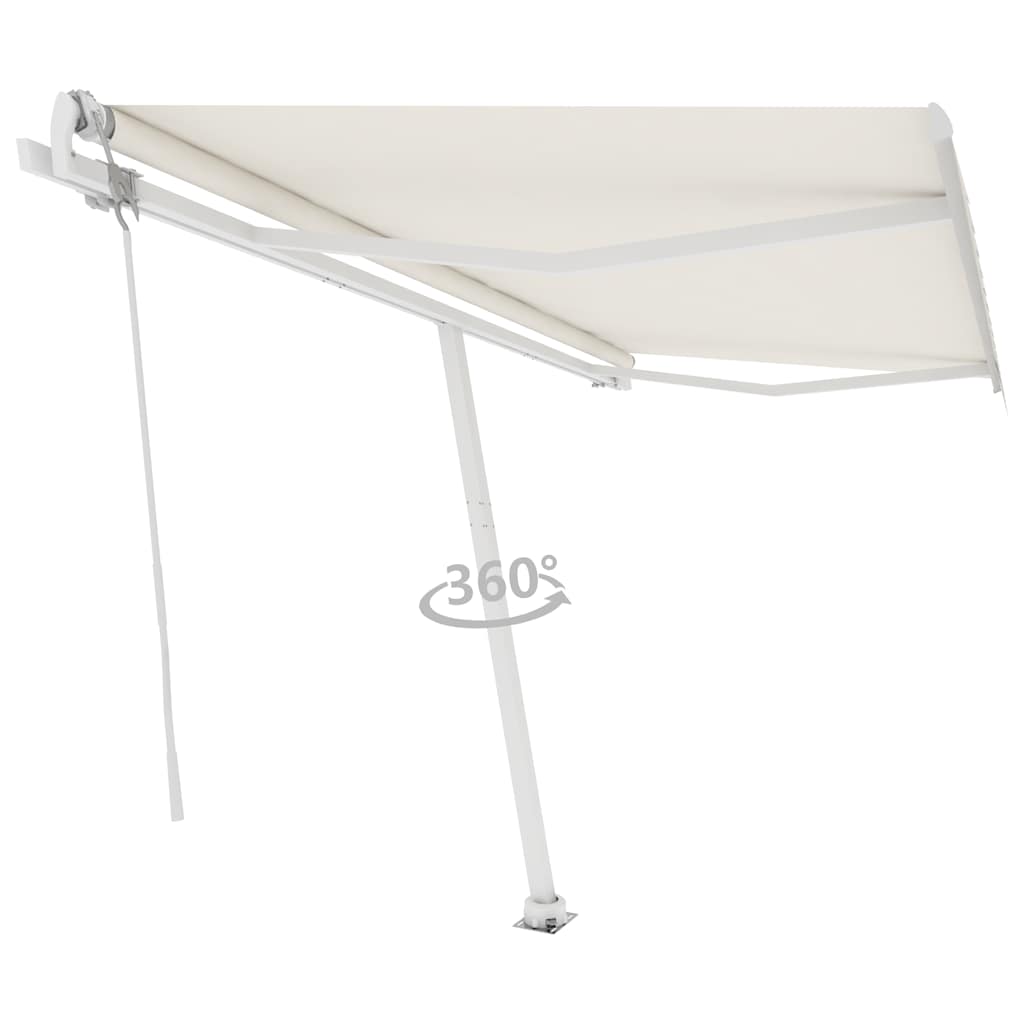 vidaXL Copertină autonomă retractabilă automat, crem, 400x300 cm vidaXL Copertină autonomă retractabilă automat, crem, 400x300 cm