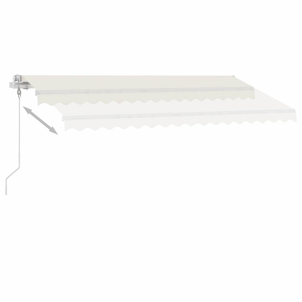 vidaXL Copertină autonomă retractabilă automat, crem, 400x300 cm vidaXL Copertină autonomă retractabilă automat, crem, 400x300 cm