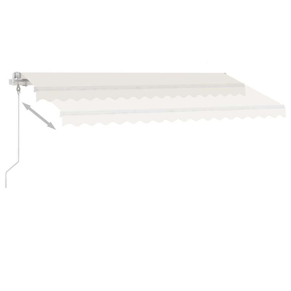 vidaXL Copertină automată cu senzor vânt & LED, crem, 450x300 cm vidaXL Copertină automată cu senzor vânt & LED, crem, 450x300 cm