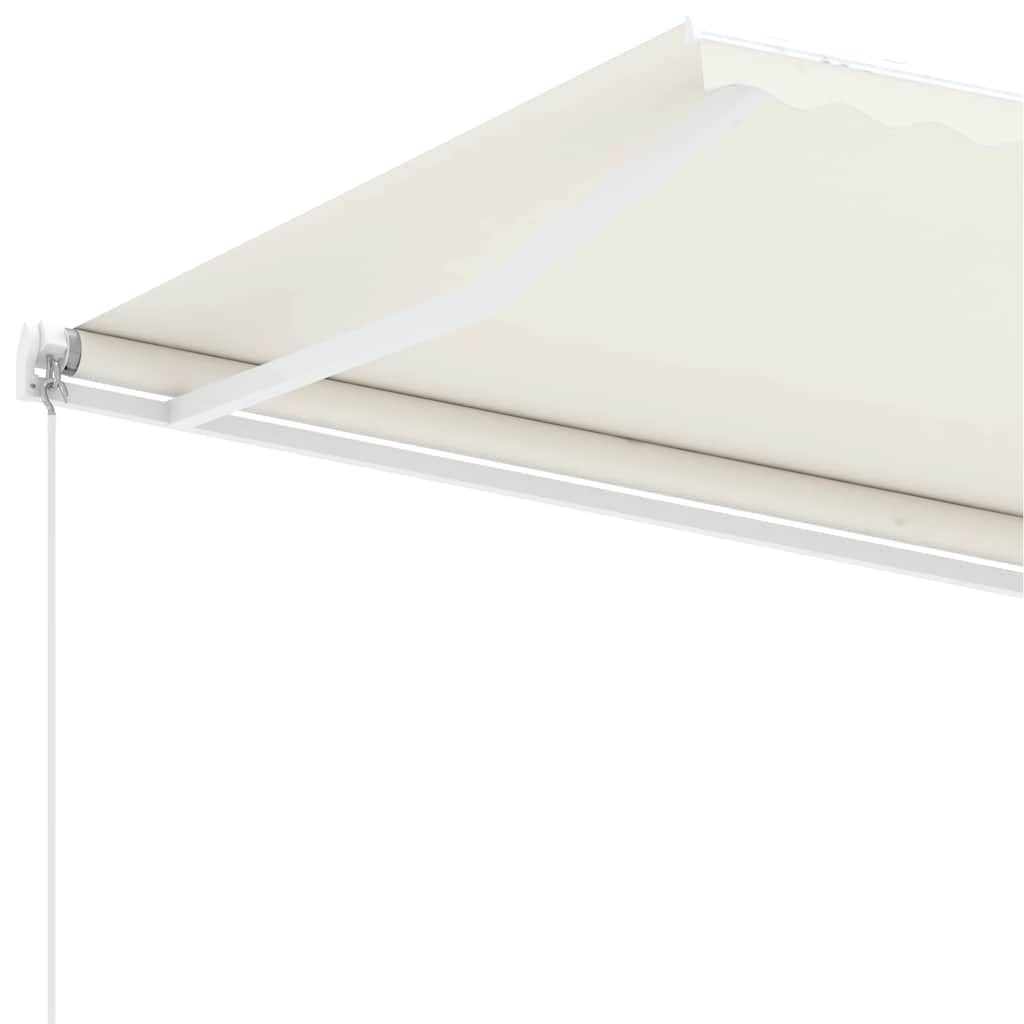 vidaXL Copertină retractabilă manual, crem, 600x300 cm
