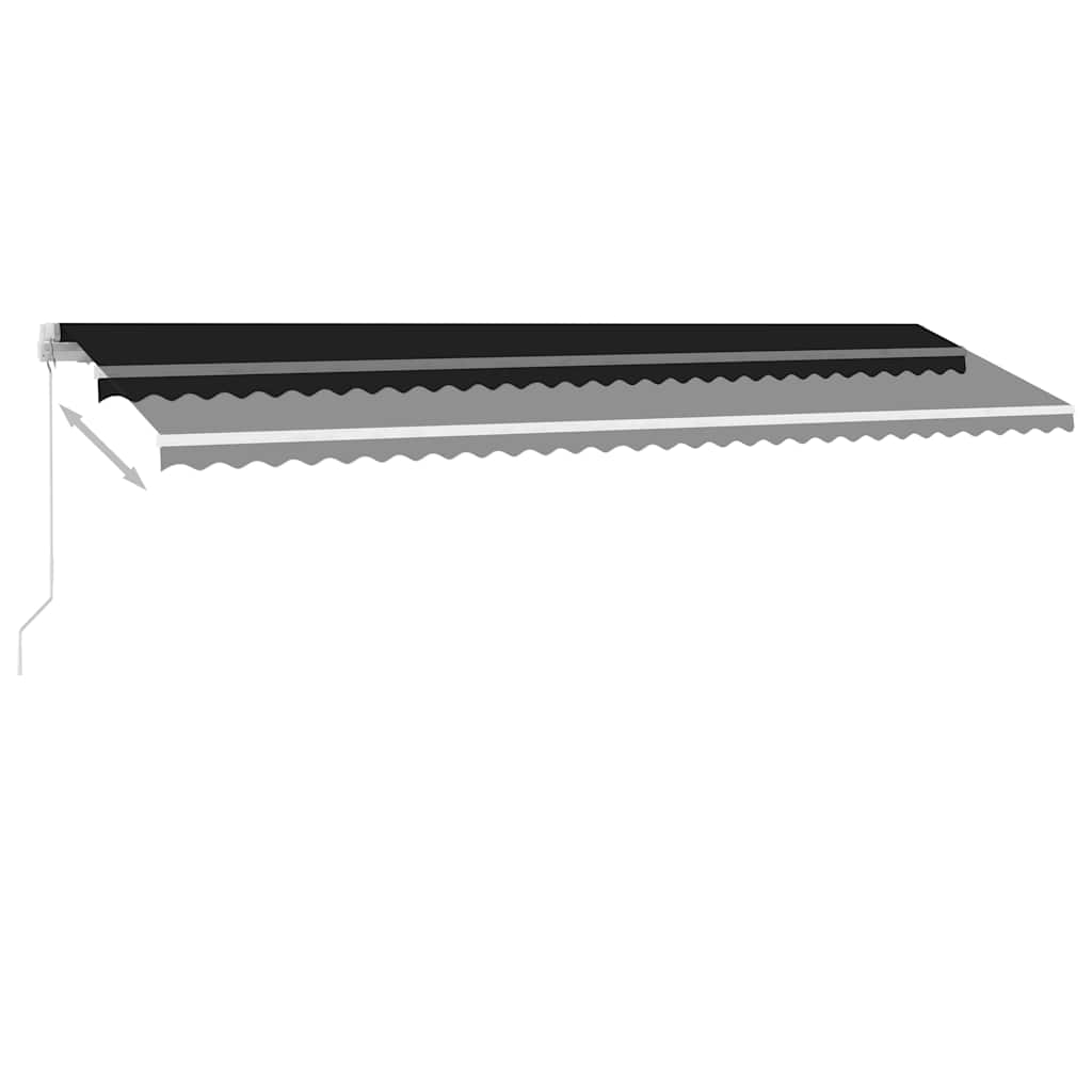vidaXL Copertină autonomă retractabilă manual, antracit, 600x300 cm vidaXL Copertină autonomă retractabilă manual, antracit, 600x300 cm
