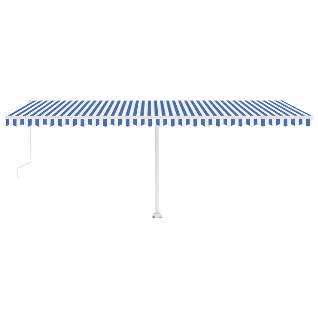 vidaXL Copertină autonomă retractabilă automat albastru&alb 600x300 cm vidaXL Copertină autonomă retractabilă automat albastru&alb 600x300 cm
