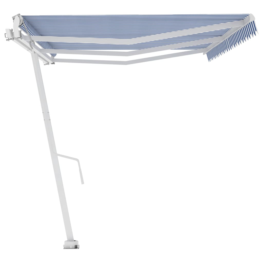 vidaXL Copertină autonomă retractabilă automat albastru&alb 600x300 cm vidaXL Copertină autonomă retractabilă automat albastru&alb 600x300 cm
