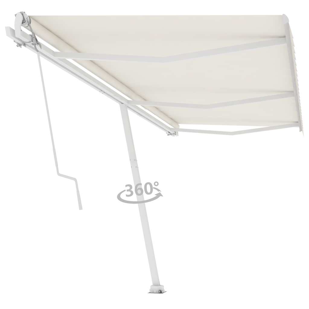 vidaXL Copertină autonomă retractabilă automat, crem, 600x300 cm vidaXL Copertină autonomă retractabilă automat, crem, 600x300 cm