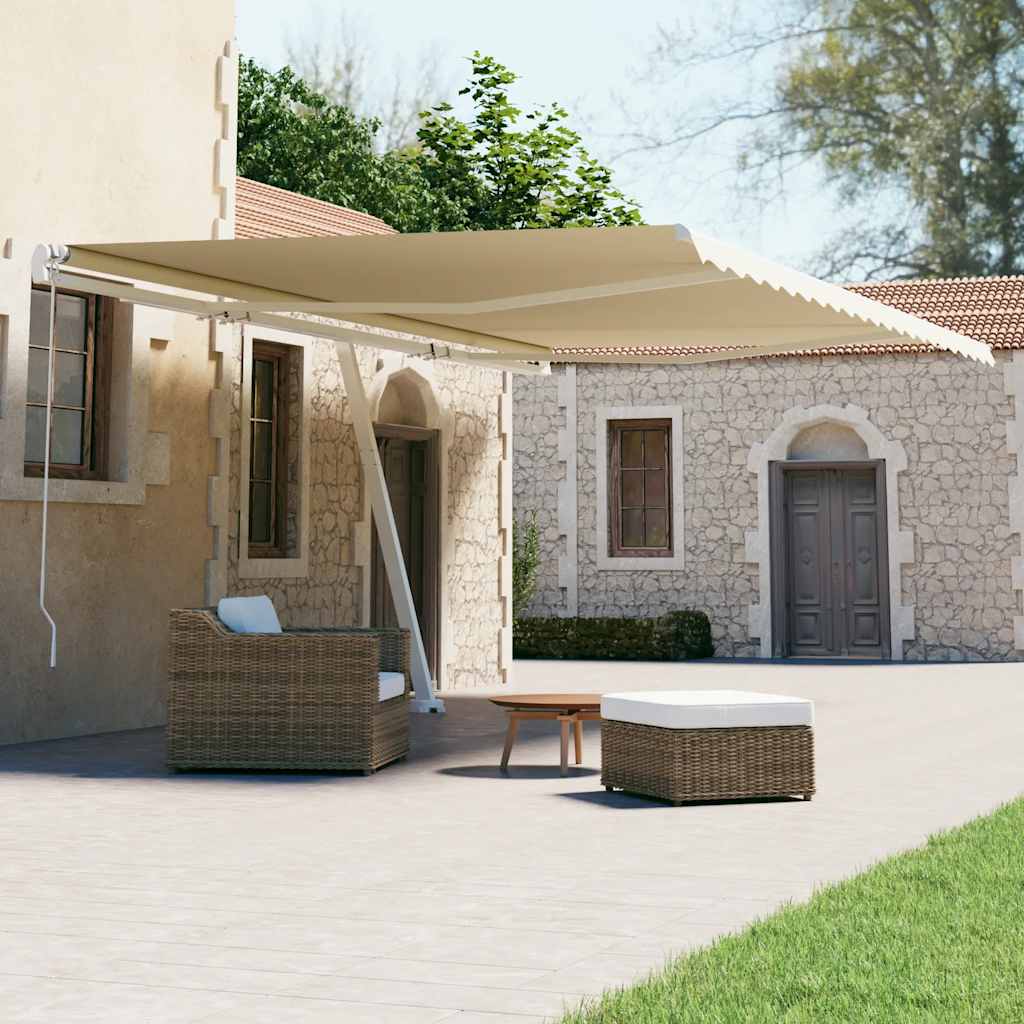 vidaXL Copertină autonomă retractabilă automat, crem, 600x300 cm vidaXL Copertină autonomă retractabilă automat, crem, 600x300 cm