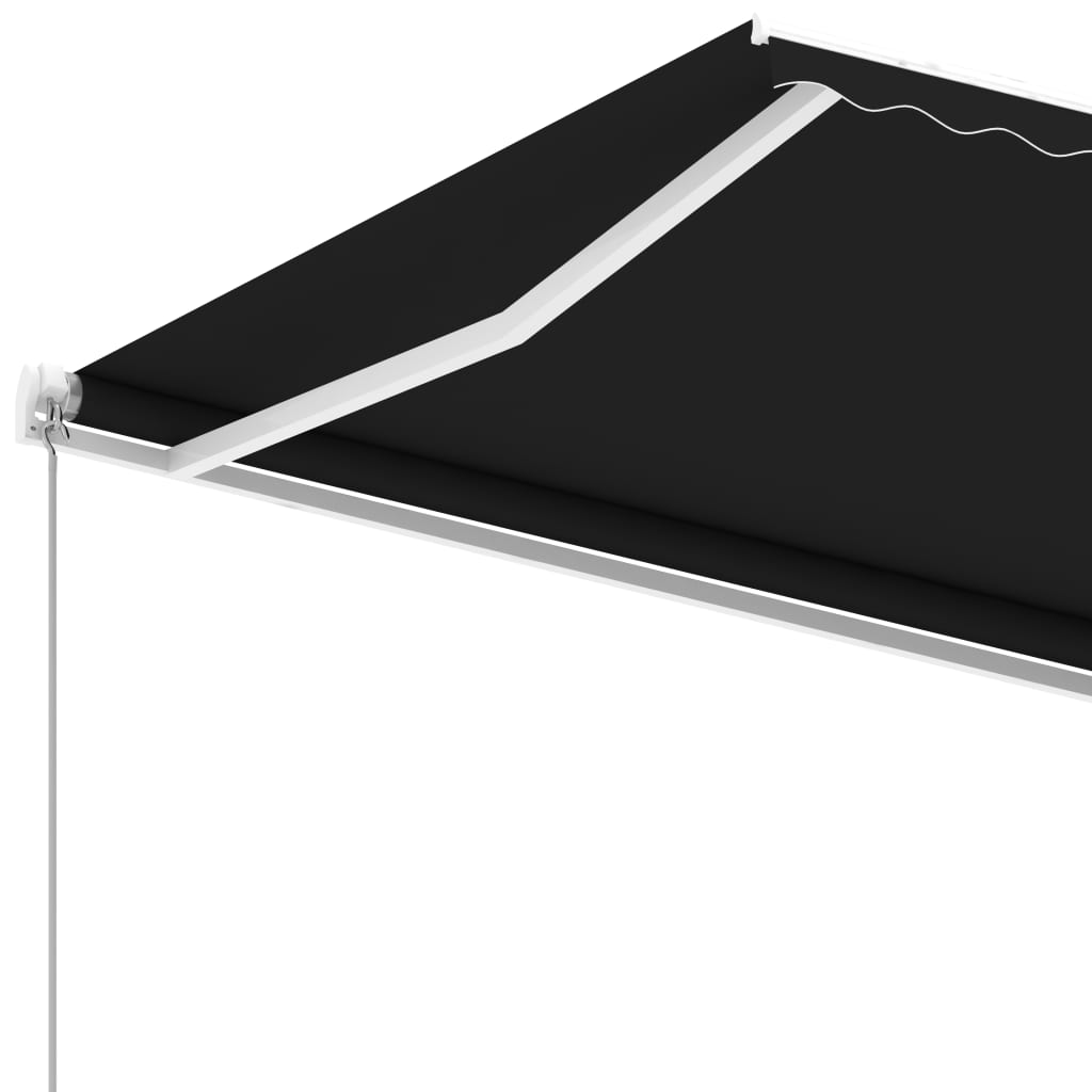 vidaXL Copertină autonomă retractabilă manual, antracit, 400x350 cm