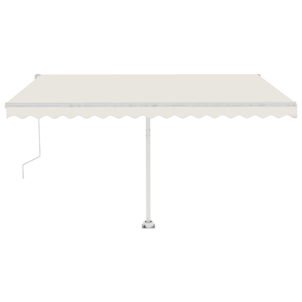 vidaXL Copertină autonomă retractabilă automat, crem, 400x350 cm vidaXL Copertină autonomă retractabilă automat, crem, 400x350 cm