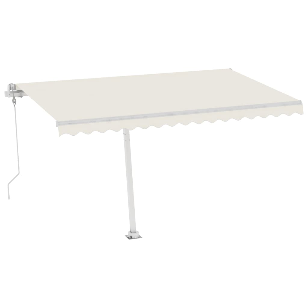 vidaXL Copertină autonomă retractabilă automat, crem, 400x350 cm vidaXL Copertină autonomă retractabilă automat, crem, 400x350 cm