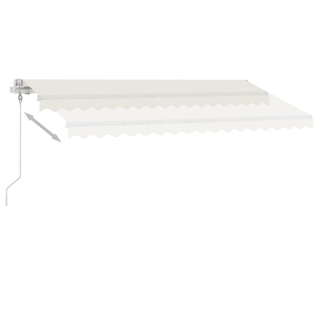 vidaXL Copertină autonomă retractabilă automat, crem, 400x350 cm vidaXL Copertină autonomă retractabilă automat, crem, 400x350 cm