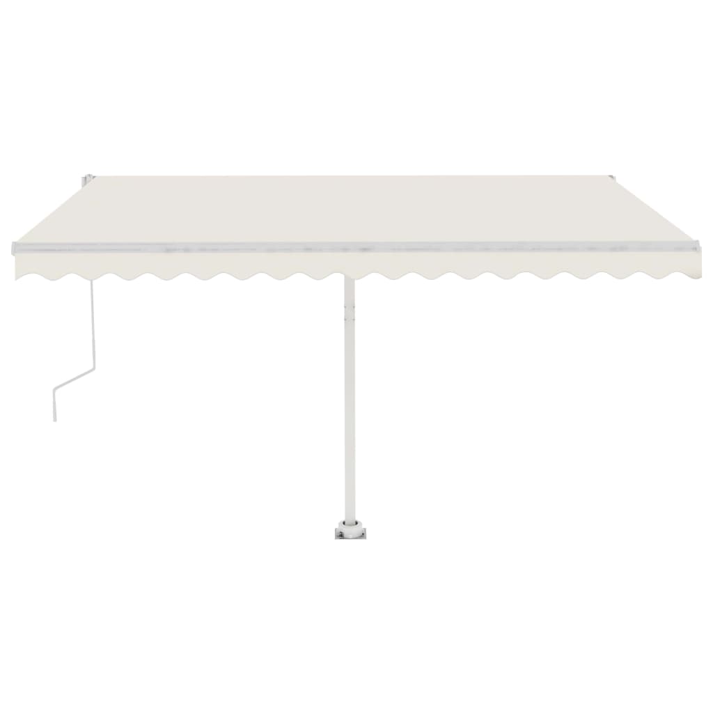vidaXL Copertină autonomă retractabilă automat, crem, 450x350 cm vidaXL Copertină autonomă retractabilă automat, crem, 450x350 cm