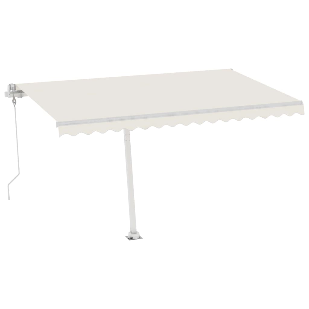 vidaXL Copertină autonomă retractabilă automat, crem, 450x350 cm vidaXL Copertină autonomă retractabilă automat, crem, 450x350 cm