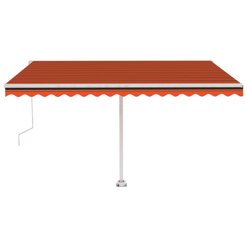 vidaXL Copertină autonomă retractabilă automat oranj&maro 450x350 cm vidaXL Copertină autonomă retractabilă automat oranj&maro 450x350 cm