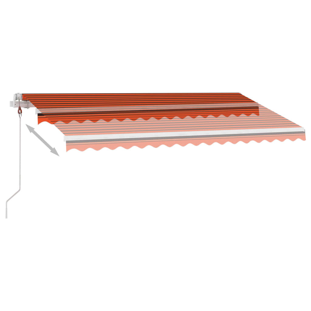 vidaXL Copertină autonomă retractabilă automat oranj&maro 450x350 cm vidaXL Copertină autonomă retractabilă automat oranj&maro 450x350 cm