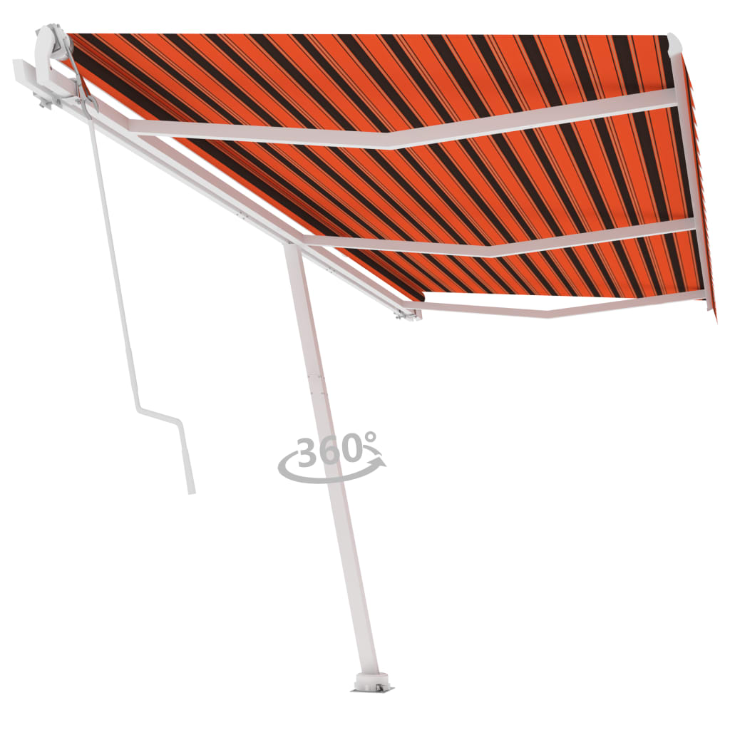 vidaXL Copertină autonomă retractabilă automat oranj&maro 600x350 cm vidaXL Copertină autonomă retractabilă automat oranj&maro 600x350 cm