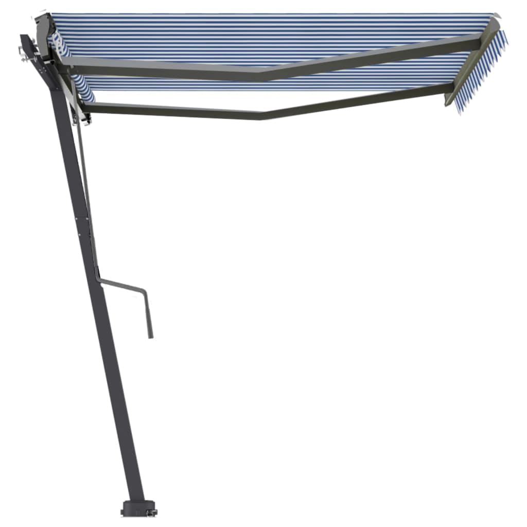 vidaXL Copertină autonomă retractabilă automat albastru&alb 300x250 cm vidaXL Copertină autonomă retractabilă automat albastru&alb 300x250 cm