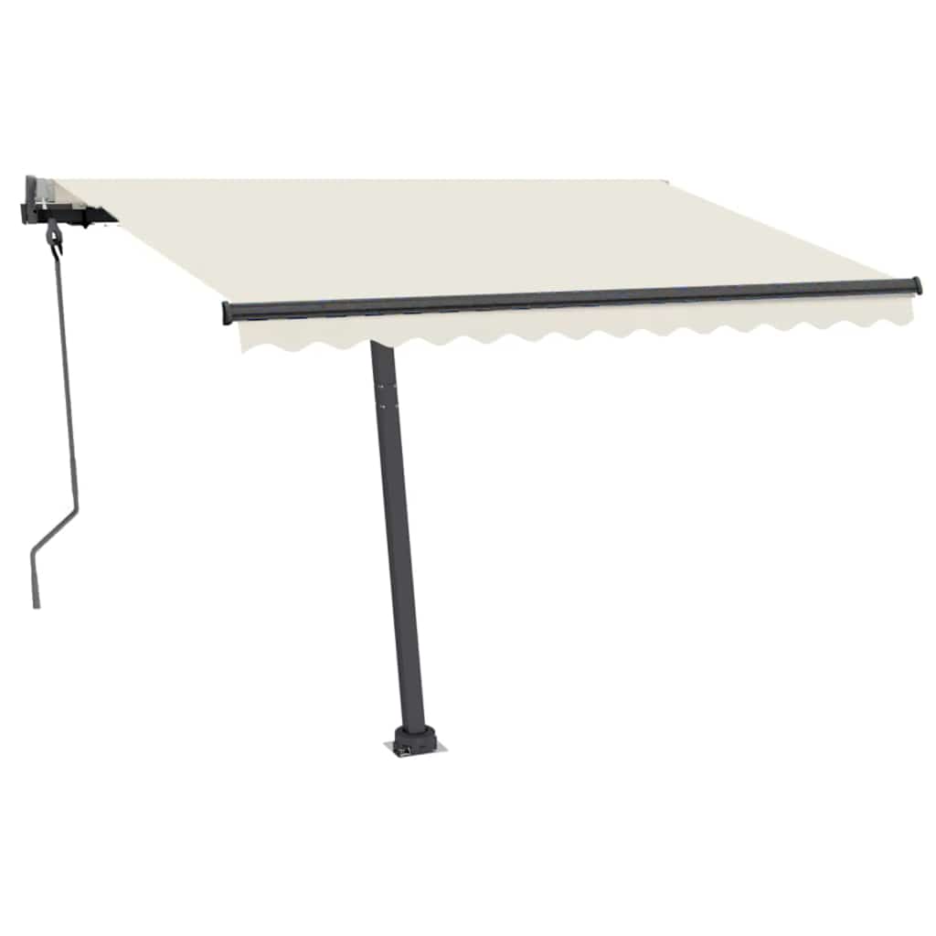 vidaXL Copertină autonomă retractabilă automat, crem, 300x250 cm vidaXL Copertină autonomă retractabilă automat, crem, 300x250 cm