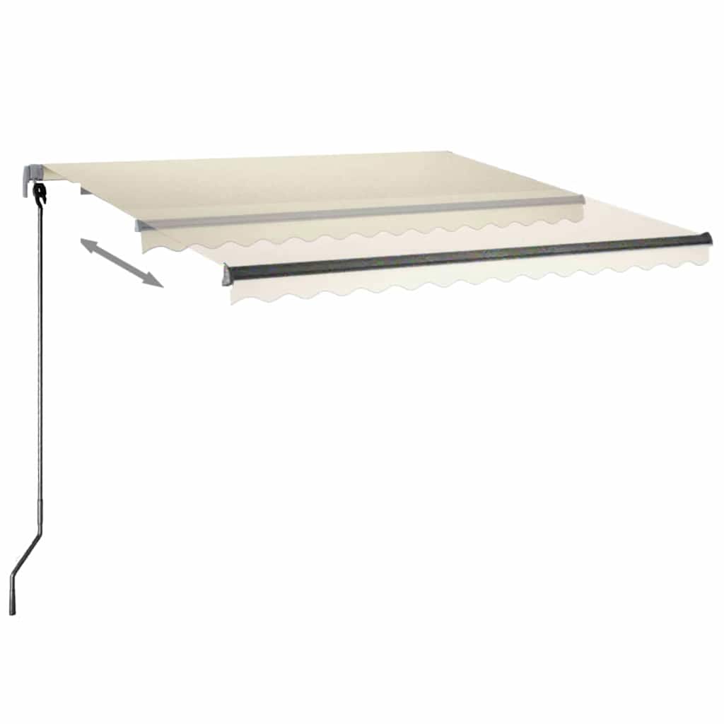 vidaXL Copertină autonomă retractabilă automat, crem, 300x250 cm vidaXL Copertină autonomă retractabilă automat, crem, 300x250 cm