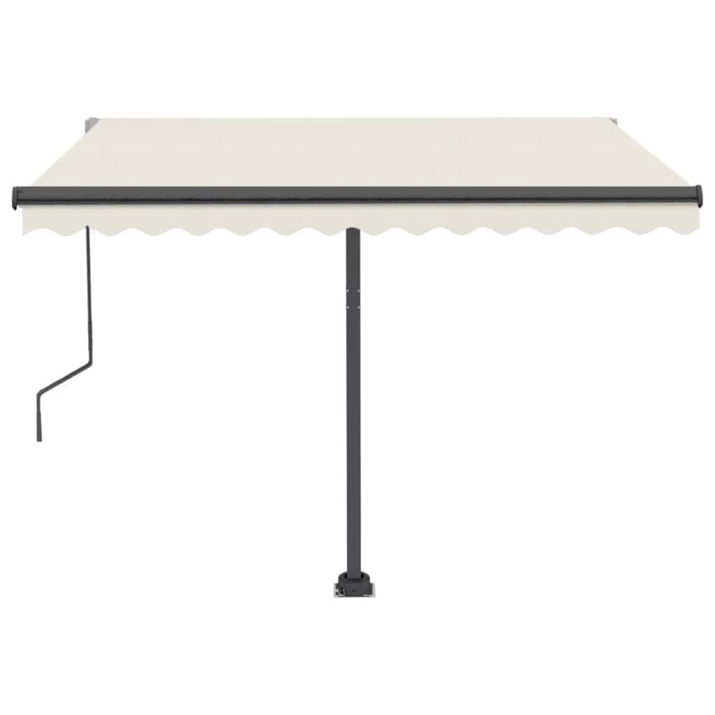 vidaXL Copertină autonomă retractabilă automat, crem, 300x250 cm vidaXL Copertină autonomă retractabilă automat, crem, 300x250 cm