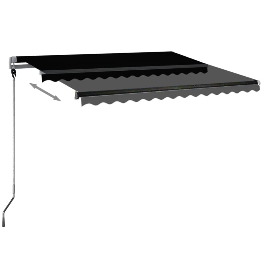 vidaXL Copertină autonomă retractabilă automat, antracit, 300x250 cm