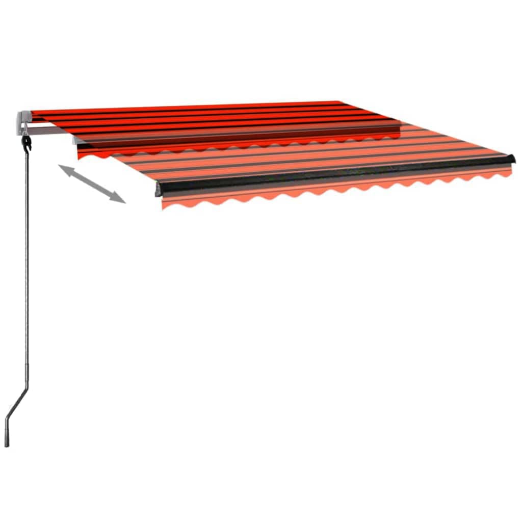 vidaXL Copertină autonomă retractabilă automat oranj&maro 300x250 cm vidaXL Copertină autonomă retractabilă automat oranj&maro 300x250 cm