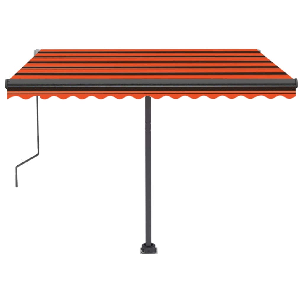 vidaXL Copertină autonomă retractabilă automat oranj&maro 300x250 cm vidaXL Copertină autonomă retractabilă automat oranj&maro 300x250 cm