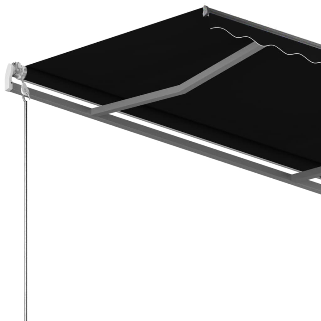 vidaXL Copertină autonomă retractabilă manual, antracit, 350x250 cm