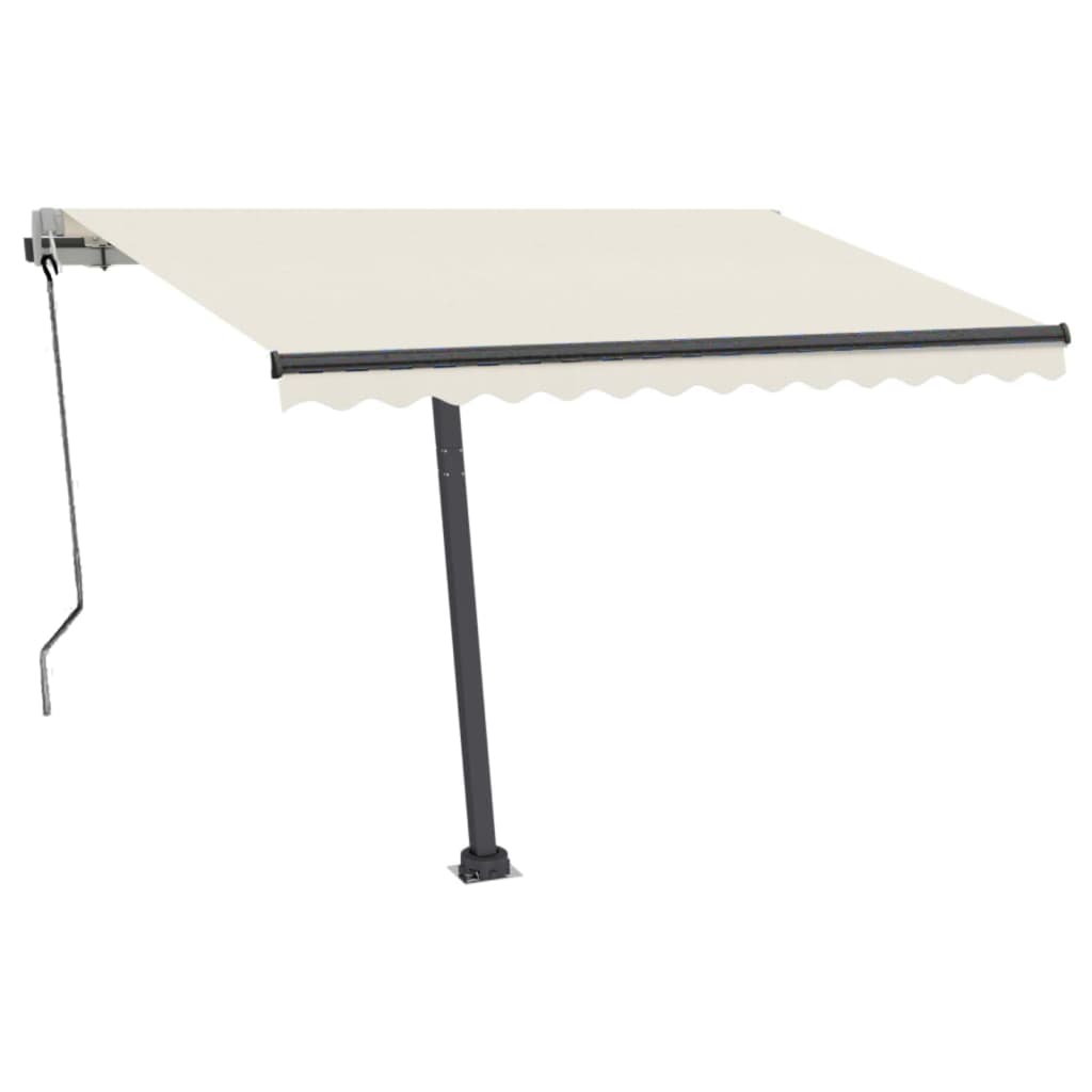 vidaXL Copertină autonomă retractabilă automat, crem, 350x250 cm vidaXL Copertină autonomă retractabilă automat, crem, 350x250 cm