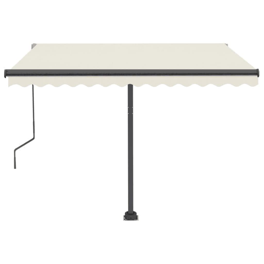 vidaXL Copertină autonomă retractabilă automat, crem, 350x250 cm vidaXL Copertină autonomă retractabilă automat, crem, 350x250 cm