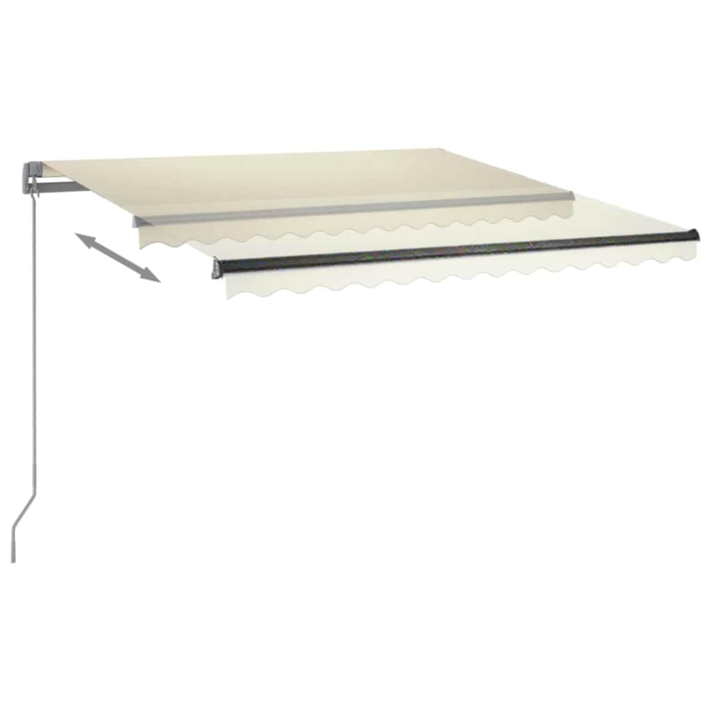 vidaXL Copertină autonomă retractabilă automat, crem, 350x250 cm vidaXL Copertină autonomă retractabilă automat, crem, 350x250 cm