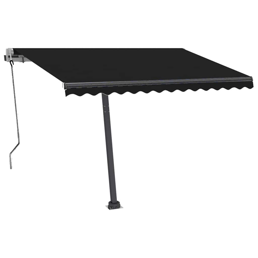 vidaXL Copertină autonomă retractabilă automat, antracit, 350x250 cm vidaXL Copertină autonomă retractabilă automat, antracit, 350x250 cm