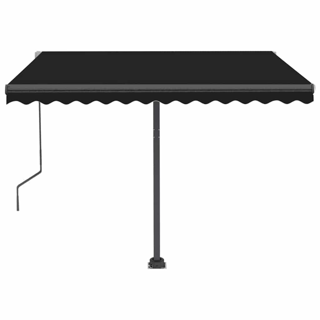 vidaXL Copertină autonomă retractabilă automat, antracit, 350x250 cm vidaXL Copertină autonomă retractabilă automat, antracit, 350x250 cm