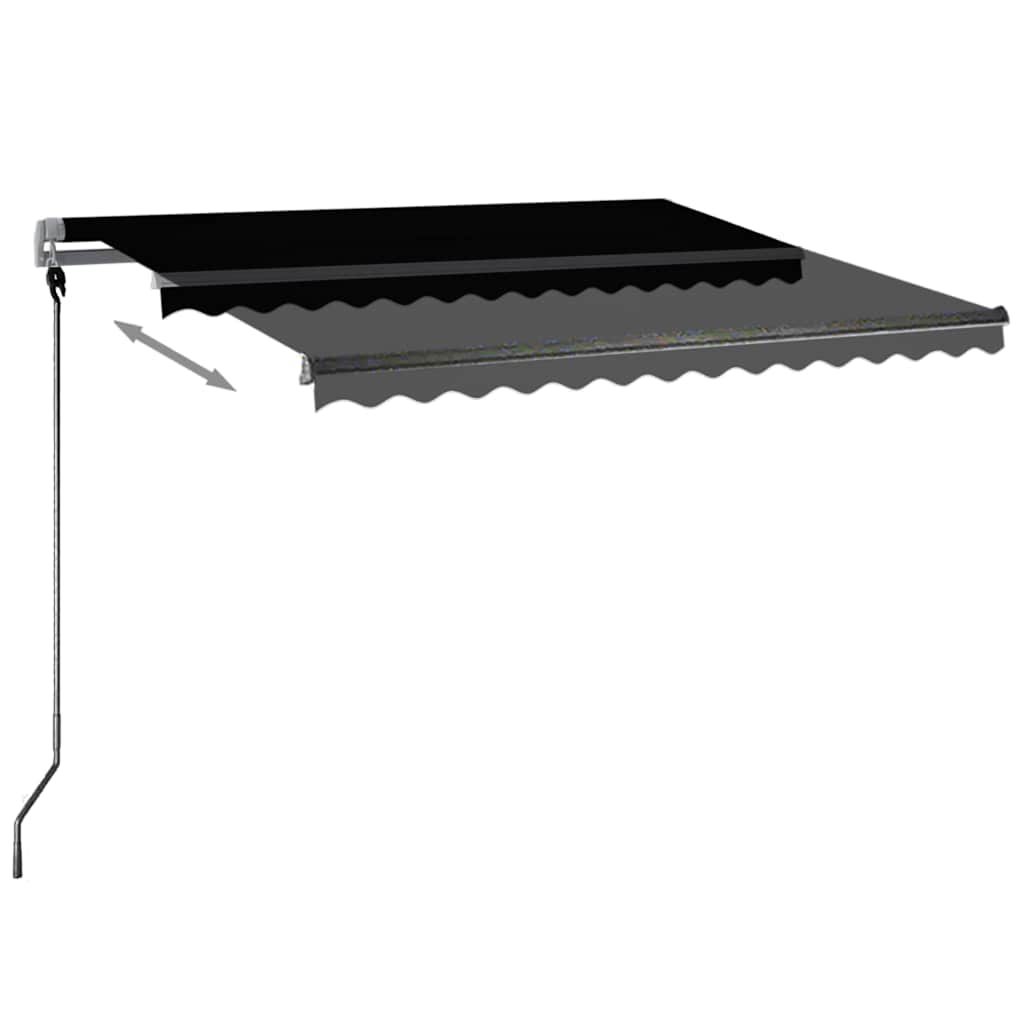 vidaXL Copertină autonomă retractabilă automat, antracit, 350x250 cm vidaXL Copertină autonomă retractabilă automat, antracit, 350x250 cm