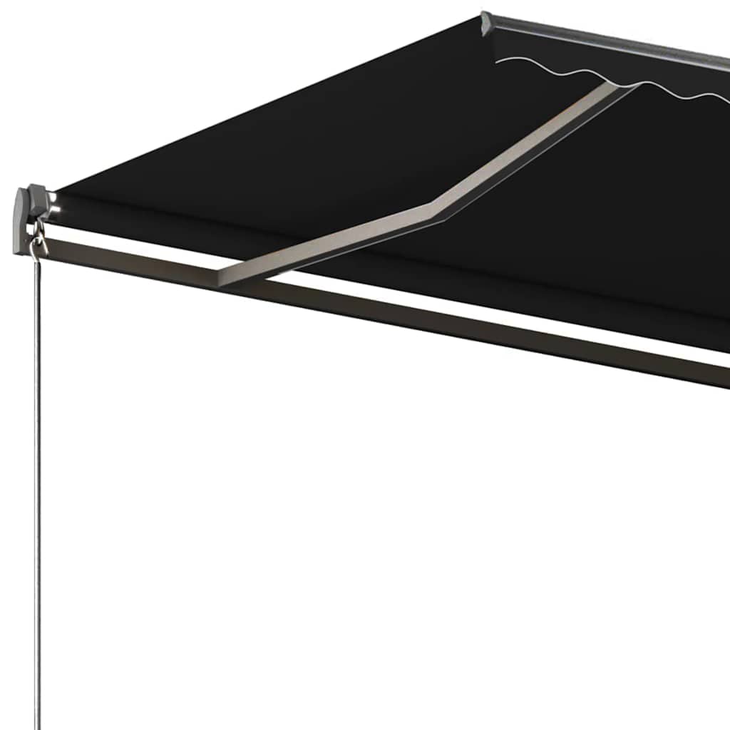 vidaXL Copertină autonomă retractabilă automat, antracit, 350x250 cm vidaXL Copertină autonomă retractabilă automat, antracit, 350x250 cm