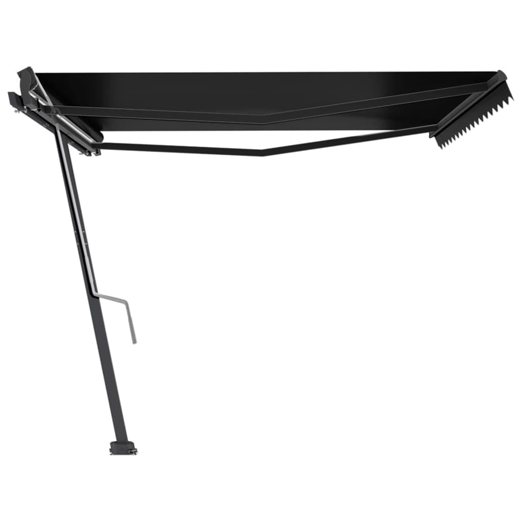 vidaXL Copertină autonomă retractabilă manual, antracit, 400x300 cm vidaXL Copertină autonomă retractabilă manual, antracit, 400x300 cm