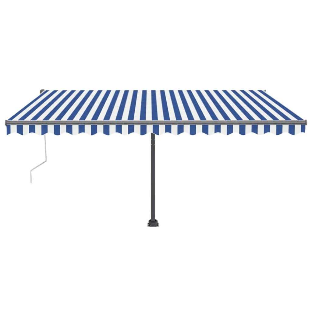 vidaXL Copertină autonomă retractabilă automat albastru&alb 400x300 cm vidaXL Copertină autonomă retractabilă automat albastru&alb 400x300 cm