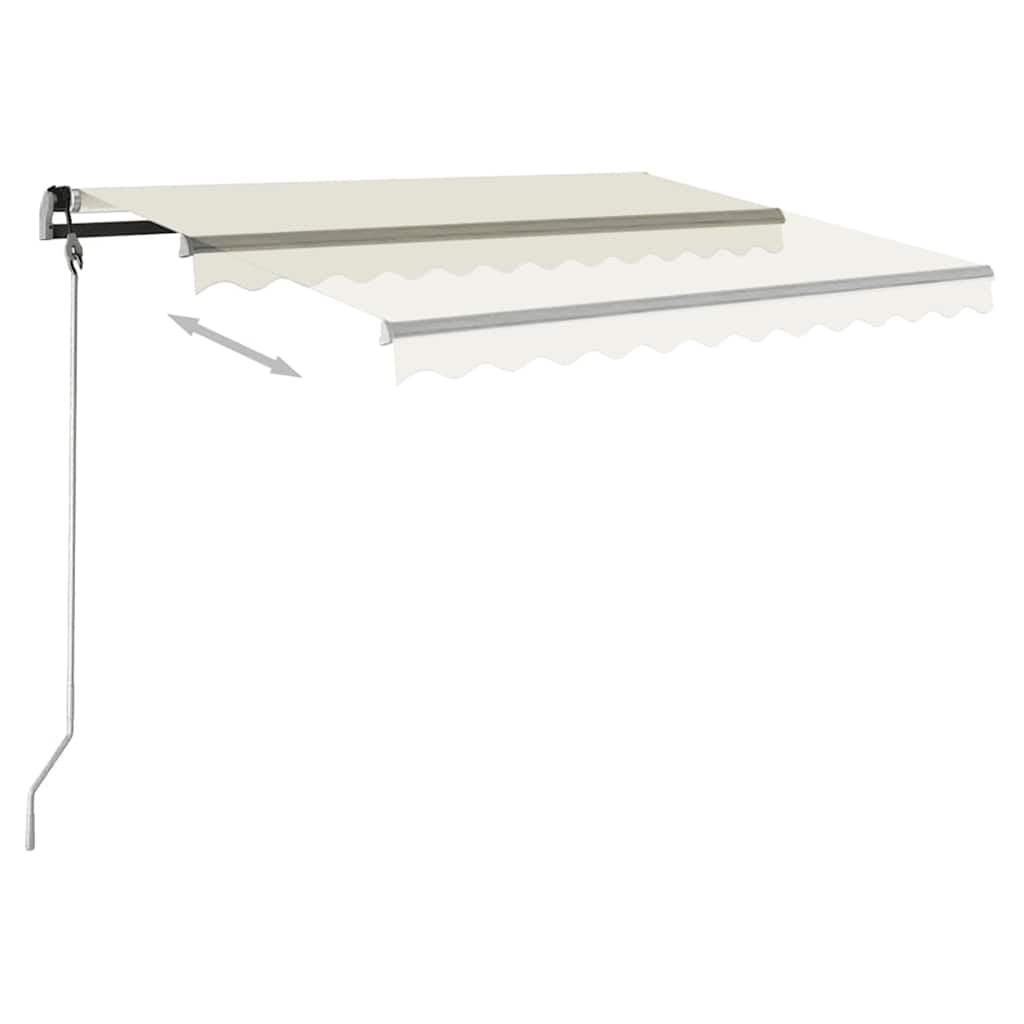 vidaXL Copertină autonomă retractabilă automat, crem, 400x300 cm vidaXL Copertină autonomă retractabilă automat, crem, 400x300 cm