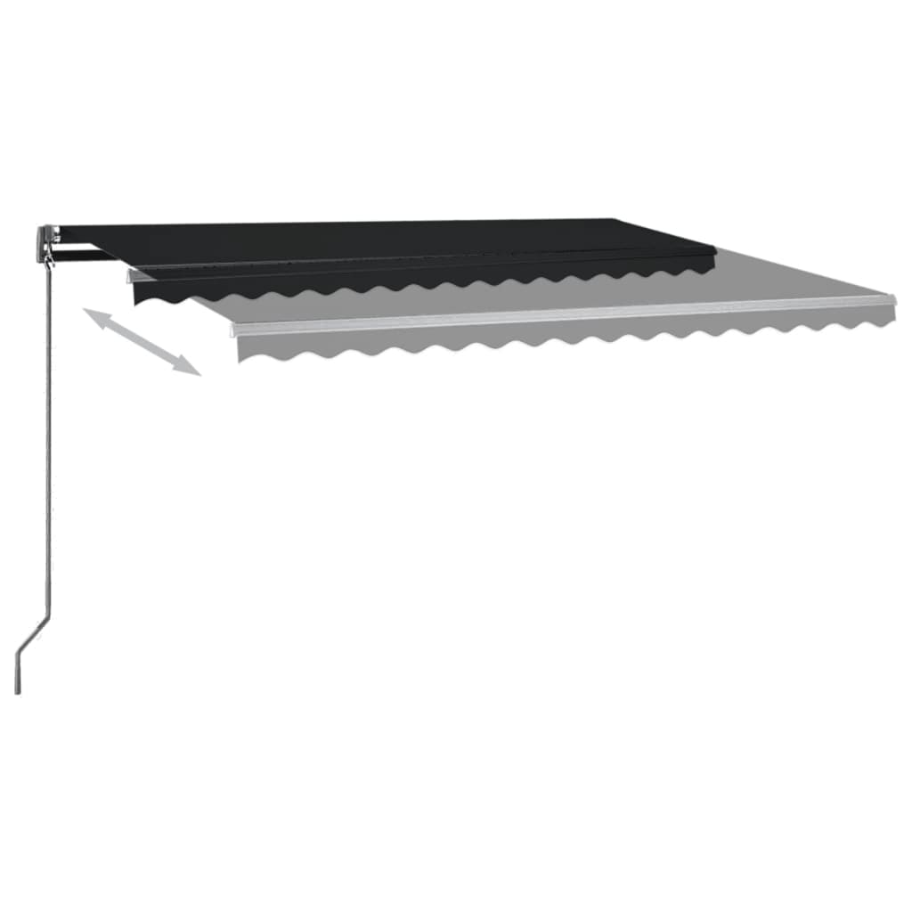 vidaXL Copertină autonomă retractabilă automat, antracit, 400x300 cm vidaXL Copertină autonomă retractabilă automat, antracit, 400x300 cm