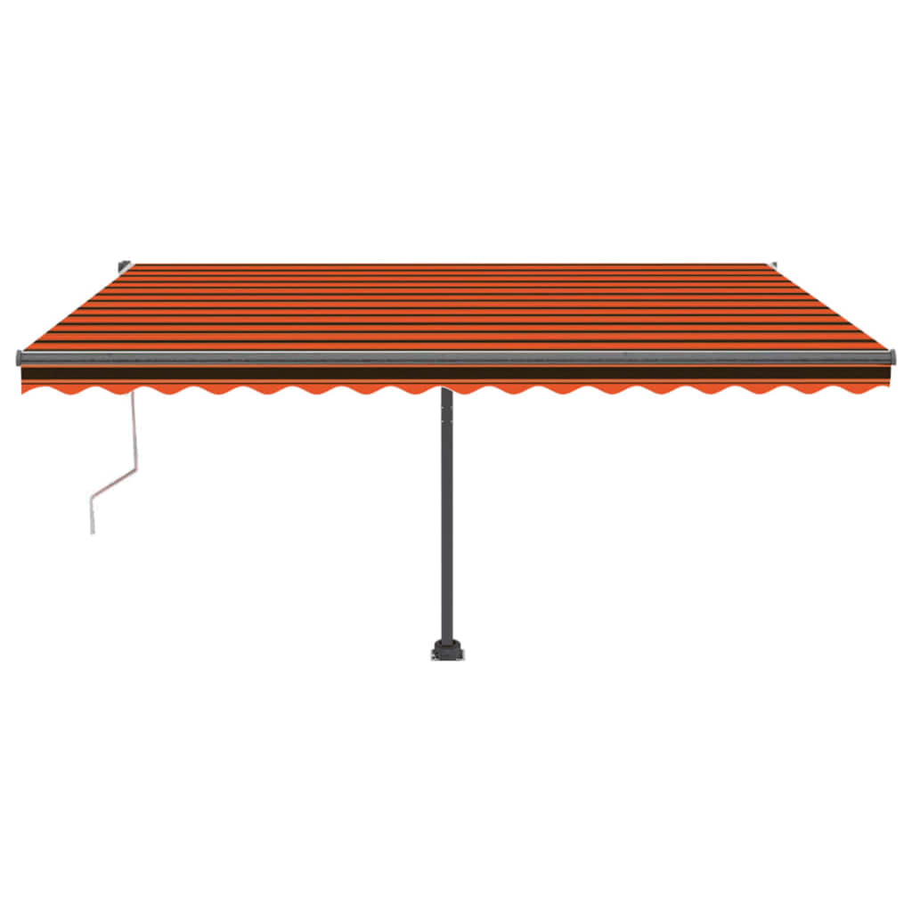 vidaXL Copertină autonomă retractabilă automat oranj&maro 400x300 cm vidaXL Copertină autonomă retractabilă automat oranj&maro 400x300 cm