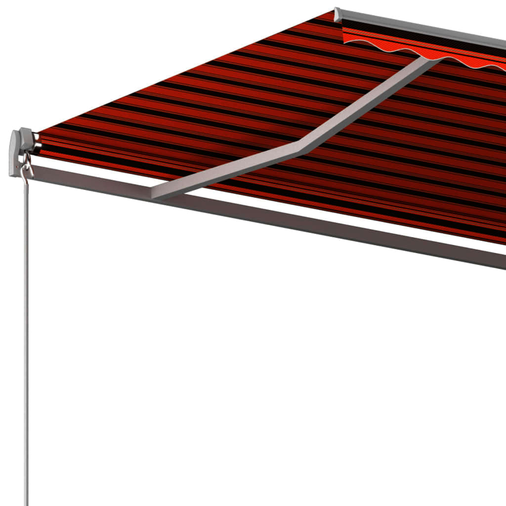 vidaXL Copertină autonomă retractabilă automat oranj&maro 400x300 cm vidaXL Copertină autonomă retractabilă automat oranj&maro 400x300 cm