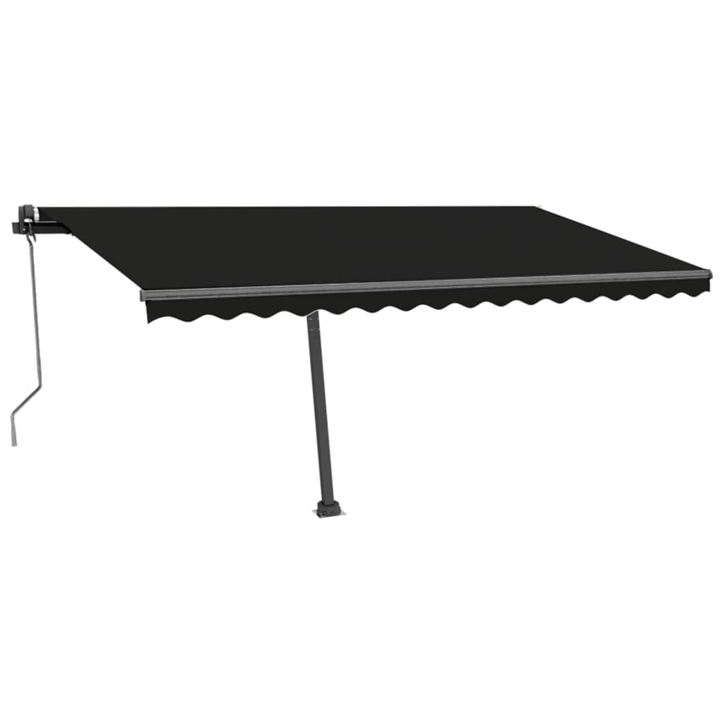 vidaXL Copertină automată cu senzor vânt & LED, antracit, 400x300 cm