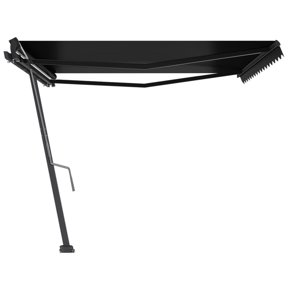 vidaXL Copertină autonomă retractabilă manual, antracit, 450x300 cm vidaXL Copertină autonomă retractabilă manual, antracit, 450x300 cm