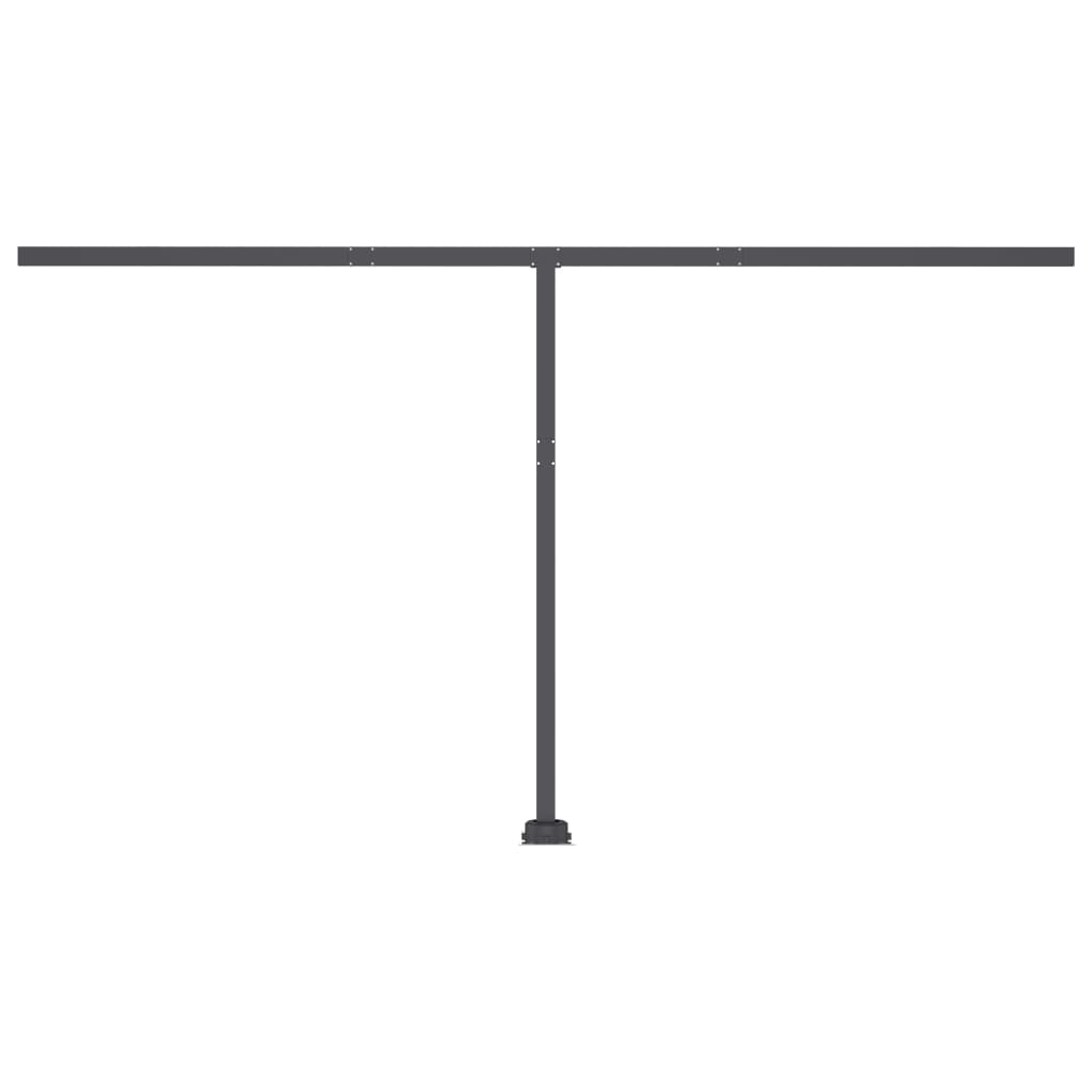 vidaXL Copertină autonomă retractabilă automat galben&alb 450x300 cm