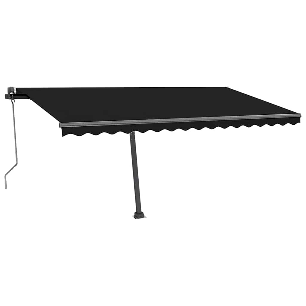 vidaXL Copertină autonomă retractabilă automat, antracit, 450x300 cm vidaXL Copertină autonomă retractabilă automat, antracit, 450x300 cm