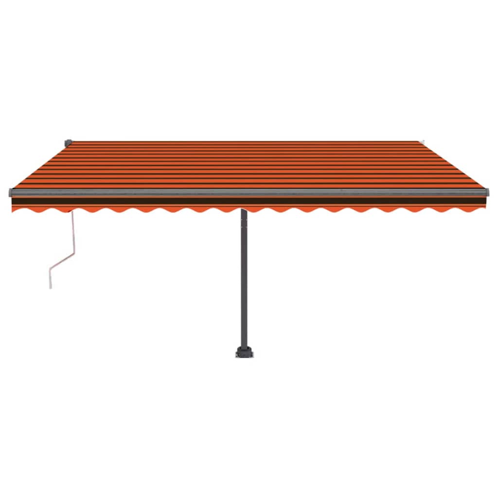 vidaXL Copertină autonomă retractabilă automat oranj&maro 450x300 cm vidaXL Copertină autonomă retractabilă automat oranj&maro 450x300 cm