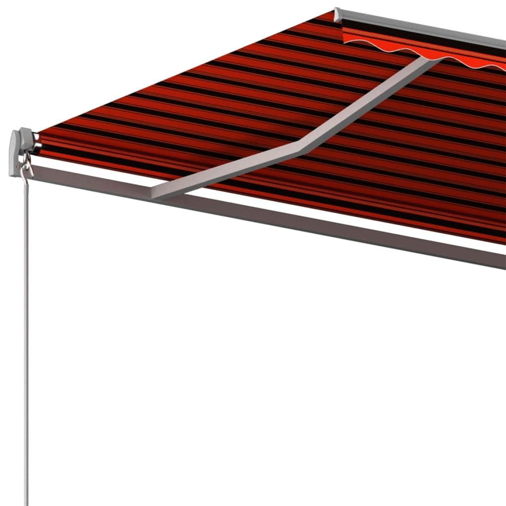 vidaXL Copertină autonomă retractabilă automat oranj&maro 450x300 cm vidaXL Copertină autonomă retractabilă automat oranj&maro 450x300 cm