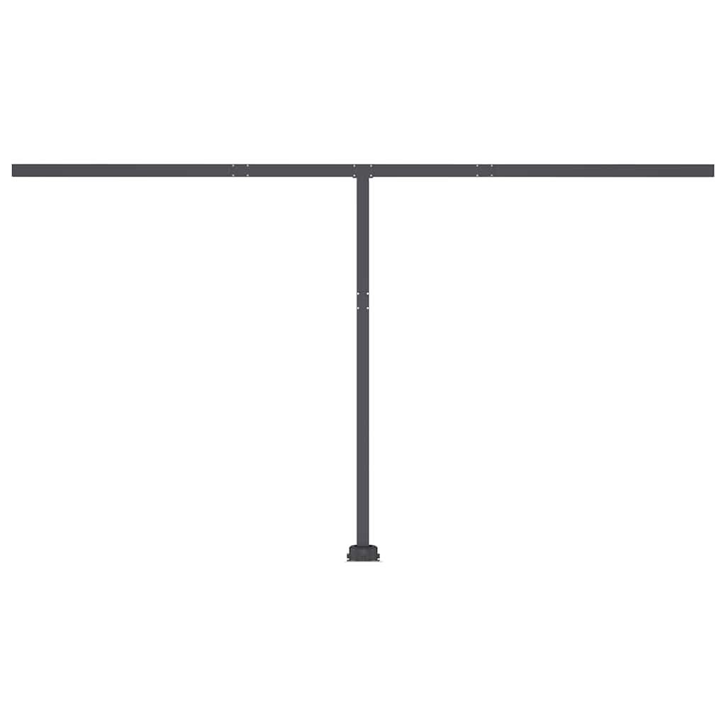vidaXL Copertină automată cu senzor vânt & LED, antracit, 450x300 cm
