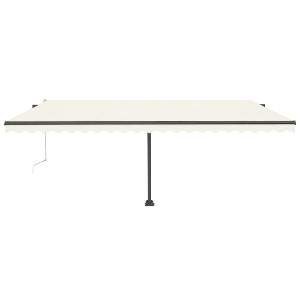 vidaXL Copertină automată cu senzor vânt & LED, crem, 500x300 cm vidaXL Copertină automată cu senzor vânt & LED, crem, 500x300 cm