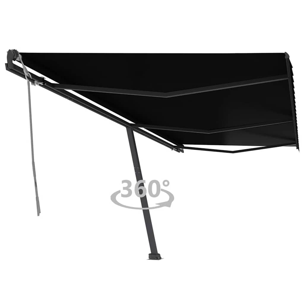 vidaXL Copertină autonomă retractabilă manual, antracit, 600x300 cm vidaXL Copertină autonomă retractabilă manual, antracit, 600x300 cm